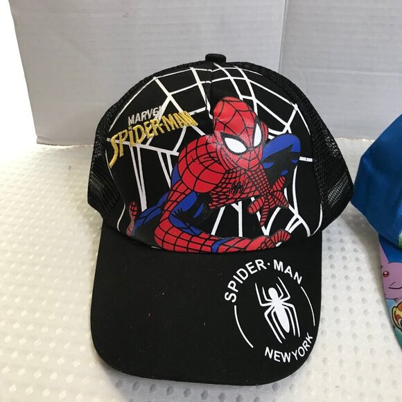 2 KIDS HATS POKEMON AND SPIDERMAN ADJUSTABLE NEW - Picture 3 of 7